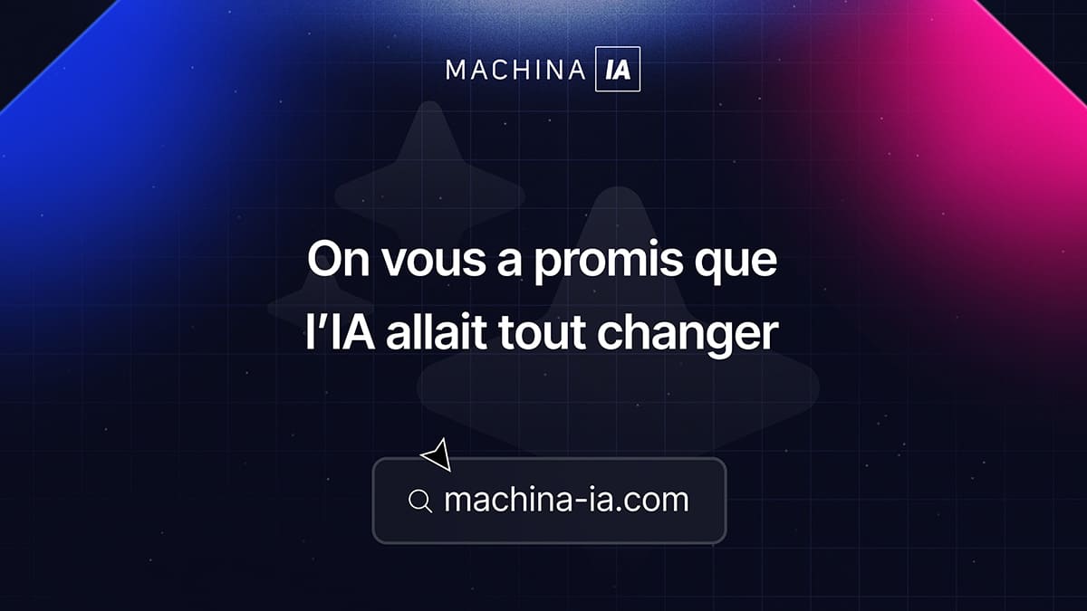 Machina IA, page d'accueil